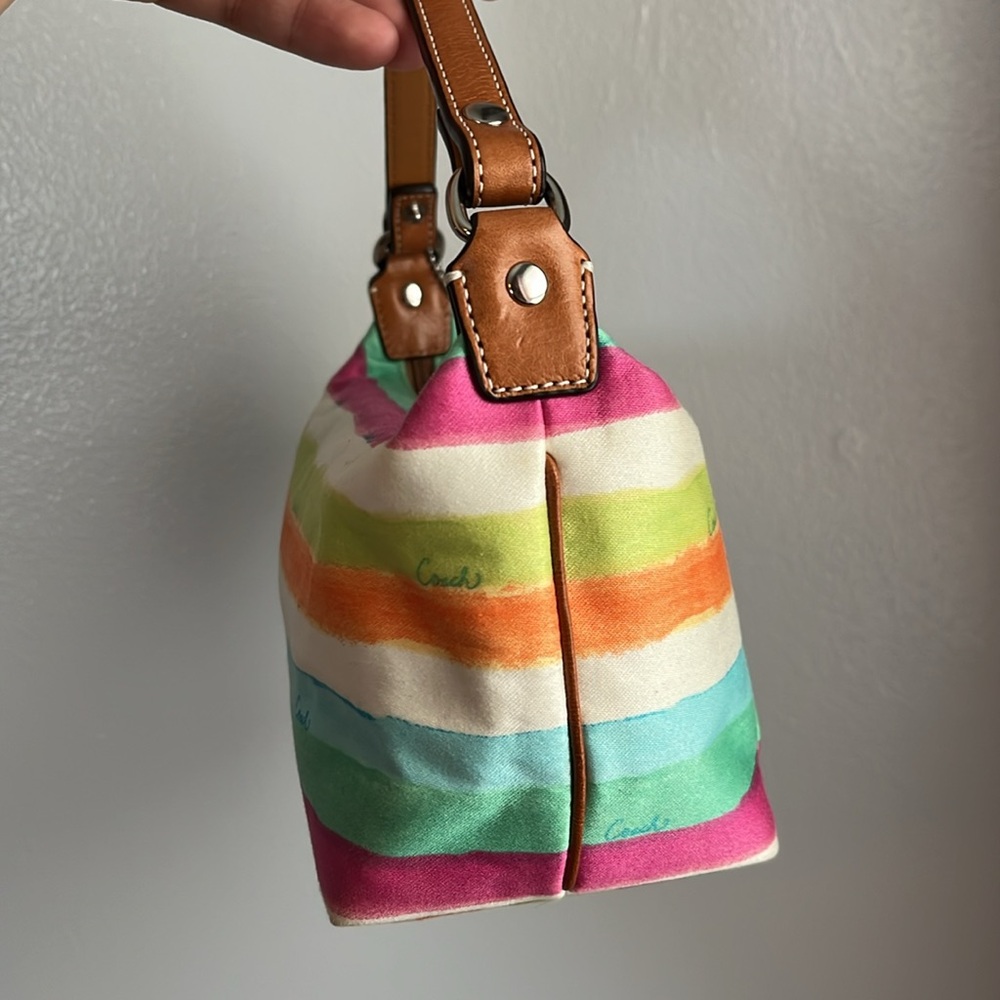 Coach Vibrant Striped Baguette - Picture 5 of 10